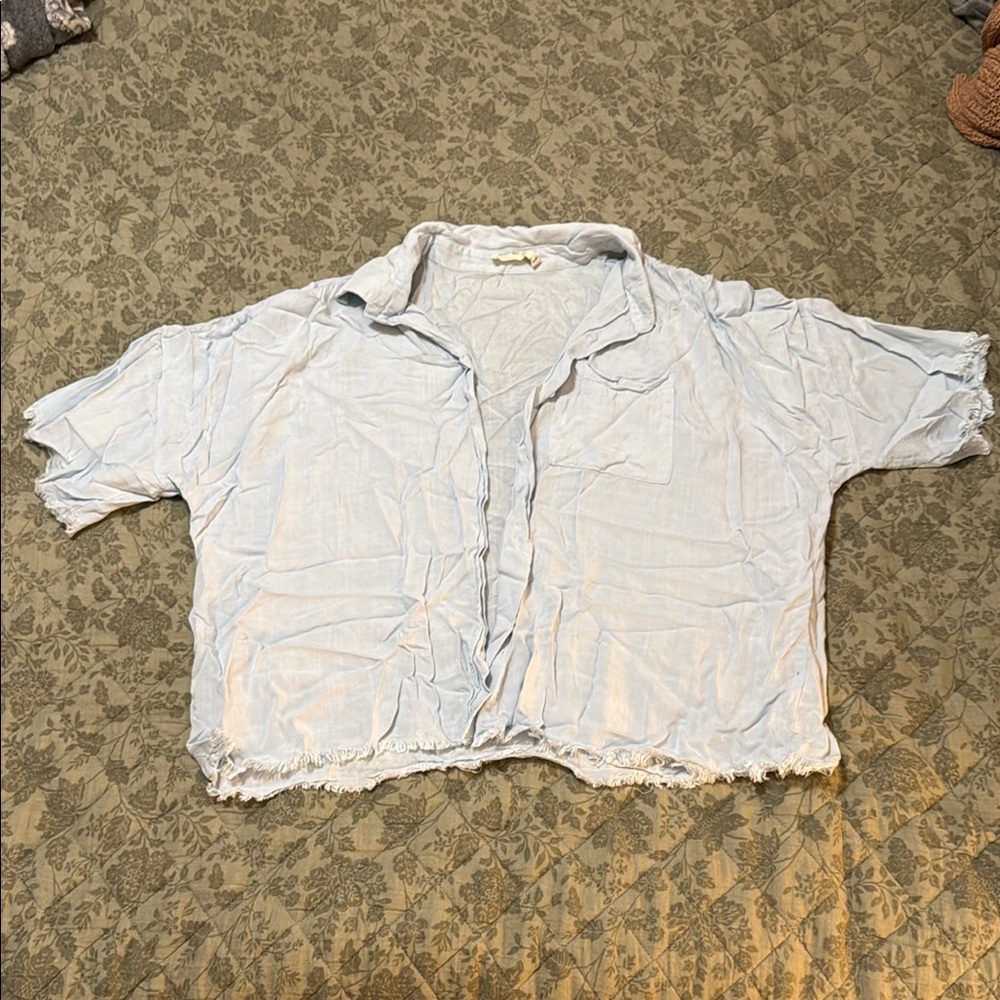 Millibon Light Blue Crop Top